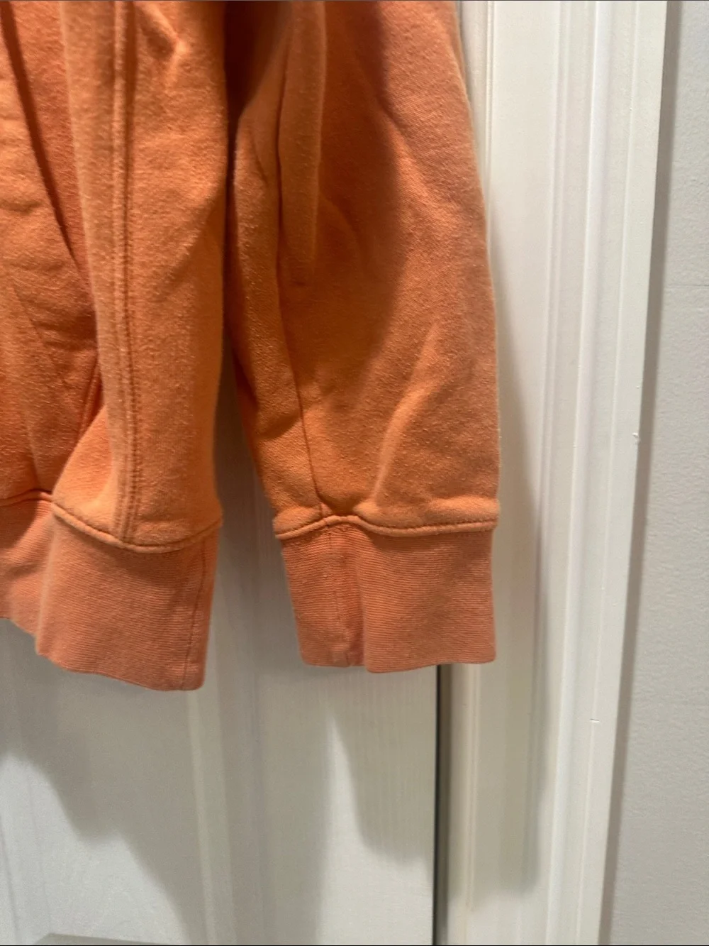 Nike Orange Pullover Hoodie with White Swoosh